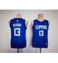 Youth Los Angeles Clippers 13 Paul George Royal Stitched Basketball Jersey Youth Los Angeles Clippers 13 Paul George Royal Stitched Basketball Jersey