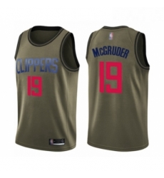 Youth Los Angeles Clippers 19 Rodney McGruder Swingman Green Salute to Service Basketball Jersey Youth Los Angeles Clippers 19 Rodney McGruder Swingman Green Salute to Service Basketball Jersey