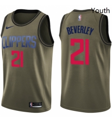 Youth Nike Los Angeles Clippers 21 Patrick Beverley Swingman Green Salute to Service NBA Jersey Youth Nike Los Angeles Clippers 21 Patrick Beverley Swingman Green Salute to Service NBA Jersey