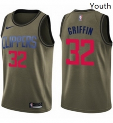 Youth Nike Los Angeles Clippers 32 Blake Griffin Swingman Green Salute to Service NBA Jersey Youth Nike Los Angeles Clippers 32 Blake Griffin Swingman Green Salute to Service NBA Jersey