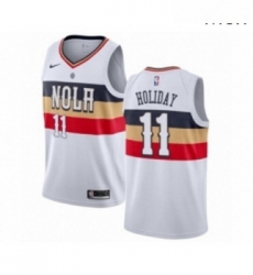 Mens Nike New Orleans Pelicans 11 Jrue Holiday White Swingman Jersey Earned Edition Mens Nike New Orleans Pelicans 11 Jrue Holiday White Swingman Jersey Earned Edition