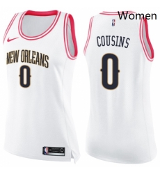 Womens Nike New Orleans Pelicans 0 DeMarcus Cousins Swingman WhitePink Fashion NBA Jersey Womens Nike New Orleans Pelicans 0 DeMarcus Cousins Swingman WhitePink Fashion NBA Jersey