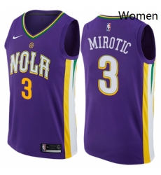 Womens Nike New Orleans Pelicans 3 Nikola Mirotic Swingman Purple NBA Jersey City Edition Womens Nike New Orleans Pelicans 3 Nikola Mirotic Swingman Purple NBA Jersey City Edition