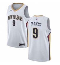 Womens Nike New Orleans Pelicans 9 Rajon Rondo Swingman White Home NBA Jersey Association Edition Womens Nike New Orleans Pelicans 9 Rajon Rondo Swingman White Home NBA Jersey Association Edition