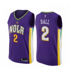 Youth New Orleans Pelicans 2 Lonzo Ball Swingman Purple Basketball Jersey City Edition Youth New Orleans Pelicans 2 Lonzo Ball Swingman Purple Basketball Jersey City Edition