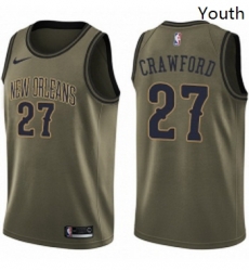 Youth Nike New Orleans Pelicans 27 Jordan Crawford Swingman Green Salute to Service NBA Jersey Youth Nike New Orleans Pelicans 27 Jordan Crawford Swingman Green Salute to Service NBA Jersey