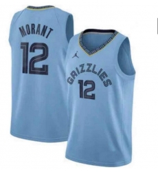 Men Jordan Brand Memphis Grizzlies 12 Ja Morant Light Blue Basketball Swingman Statement Edition Jersey Men Jordan Brand Memphis Grizzlies 12 Ja Morant Light Blue Basketball Swingman Statement Edition Jersey