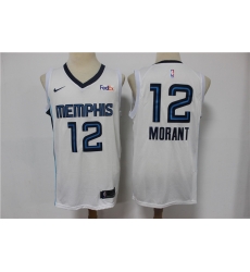 Men Memphis Grizzlies 12 Ja Morant White 2019 Nike Swingman Men Memphis Grizzlies 12 Ja Morant White 2019 Nike Swingman