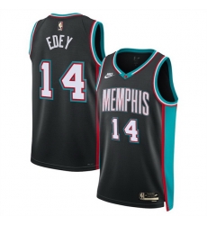 Men Memphis Grizzlies 14 Zach Edey Black 2025 Classic Edition Stitched Basketball Jersey