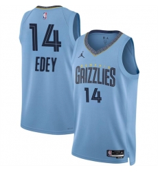 Men Memphis Grizzlies 14 Zach Edey Blue 2024 Draft Statement Edition Stitched Jersey Men Memphis Grizzlies 14 Zach Edey Blue 2024 Draft Statement Edition Stitched Jersey