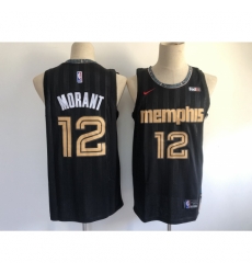 Men's Memphis Grizzlies #12 Ja Morant Nike Black City Player Jersey Men's Memphis Grizzlies #12 Ja Morant Nike Black City Player Jersey