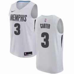 Mens Nike Memphis Grizzlies 3 Jevon Carter Swingman White NBA Jersey City Edition 