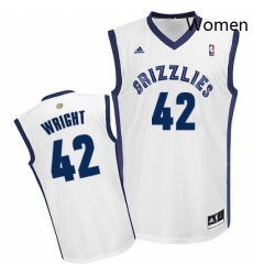 Womens Adidas Memphis Grizzlies 42 Lorenzen Wright Swingman White Home NBA Jersey Womens Adidas Memphis Grizzlies 42 Lorenzen Wright Swingman White Home NBA Jersey