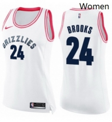 Womens Nike Memphis Grizzlies 24 Dillon Brooks Swingman WhitePink Fashion NBA Jersey Womens Nike Memphis Grizzlies 24 Dillon Brooks Swingman WhitePink Fashion NBA Jersey