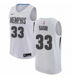 Womens Nike Memphis Grizzlies 33 Marc Gasol Swingman White NBA Jersey City Edition Womens Nike Memphis Grizzlies 33 Marc Gasol Swingman White NBA Jersey City Edition