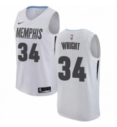 Womens Nike Memphis Grizzlies 34 Brandan Wright Swingman White NBA Jersey City Edition Womens Nike Memphis Grizzlies 34 Brandan Wright Swingman White NBA Jersey City Edition