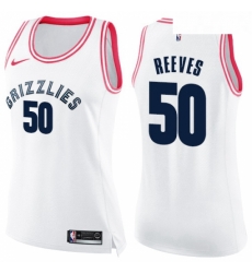 Womens Nike Memphis Grizzlies 50 Bryant Reeves Swingman WhitePink Fashion NBA Jersey Womens Nike Memphis Grizzlies 50 Bryant Reeves Swingman WhitePink Fashion NBA Jersey