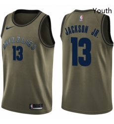 Youth Nike Memphis Grizzlies 13 Jaren Jackson Jr Swingman Green Salute to Service NBA Jersey Youth Nike Memphis Grizzlies 13 Jaren Jackson Jr Swingman Green Salute to Service NBA Jersey