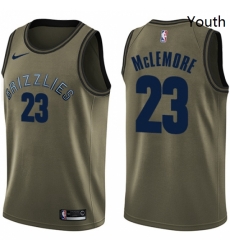Youth Nike Memphis Grizzlies 23 Ben McLemore Swingman Green Salute to Service NBA Jersey Youth Nike Memphis Grizzlies 23 Ben McLemore Swingman Green Salute to Service NBA Jersey