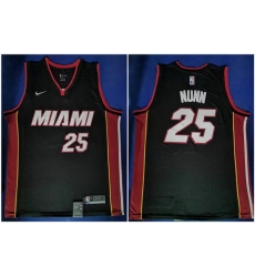 Heat 25 Kendrick Nunn Black Nike Swingman JerseyS