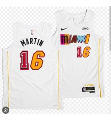 Men Miami HEAT Caleb Martin #16 White Stitched Swingman Jersey Men Miami HEAT Caleb Martin #16 White Stitched Swingman Jersey