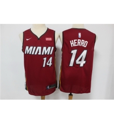 Men Miami Heat 14 Tyler Herro Red Nike Swingman Jersey Men Miami Heat 14 Tyler Herro Red Nike Swingman Jersey