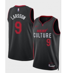 Men Miami Heat 9 Pelle Larsson Black 2024 Draft City Edition Stitched Basketball Jersey Men Miami Heat 9 Pelle Larsson Black 2024 Draft City Edition Stitched Basketball Jersey