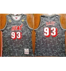 Men Miami Heat 93 Bape Black Throwback Basketball Jersey Men Miami Heat 93 Bape Black Throwback Basketball Jersey