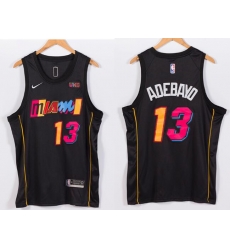 Men Nike Miami Heat 13 Bam Adebayo NBA Swingman 2021 New City Edition Jersey Men Nike Miami Heat 13 Bam Adebayo NBA Swingman 2021 New City Edition Jersey