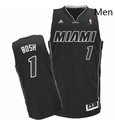 Mens Adidas Miami Heat 1 Chris Bosh Swingman BlackWhite NBA Jersey Mens Adidas Miami Heat 1 Chris Bosh Swingman BlackWhite NBA Jersey