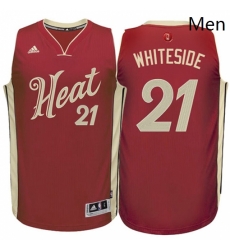 Mens Adidas Miami Heat 21 Hassan Whiteside Authentic Red 2015 16 Christmas Day NBA Jersey Mens Adidas Miami Heat 21 Hassan Whiteside Authentic Red 2015 16 Christmas Day NBA Jersey