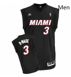 Mens Adidas Miami Heat 3 Dwyane Wade Swingman Black D WADE Fashion NBA Jersey Mens Adidas Miami Heat 3 Dwyane Wade Swingman Black D WADE Fashion NBA Jersey