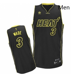 Mens Adidas Miami Heat 3 Dwyane Wade Swingman Black Electricity Fashion NBA Jersey Mens Adidas Miami Heat 3 Dwyane Wade Swingman Black Electricity Fashion NBA Jersey
