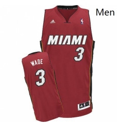 Mens Adidas Miami Heat 3 Dwyane Wade Swingman Red Alternate NBA Jersey Mens Adidas Miami Heat 3 Dwyane Wade Swingman Red Alternate NBA Jersey