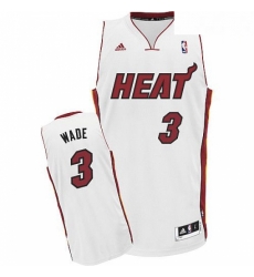Mens Adidas Miami Heat 3 Dwyane Wade Swingman White Home NBA Jersey Mens Adidas Miami Heat 3 Dwyane Wade Swingman White Home NBA Jersey