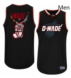 Mens Majestic Miami Heat 3 Dwyane Wade Swingman Black Athletic Notorious Fashion NBA Jersey Mens Majestic Miami Heat 3 Dwyane Wade Swingman Black Athletic Notorious Fashion NBA Jersey
