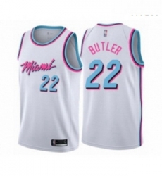 Mens Miami Heat 22 Jimmy Butler Authentic White Basketball Jersey City Edition Mens Miami Heat 22 Jimmy Butler Authentic White Basketball Jersey City Edition