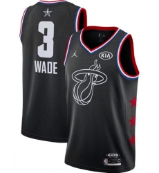 Men's Miami Heat Dwyane Wade Jordan Brand Black 2019 NBA Jersey Men's Miami Heat Dwyane Wade Jordan Brand Black 2019 NBA Jersey