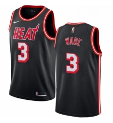 Mens Nike Miami Heat 3 Dwyane Wade Authentic Black Black Fashion Hardwood Classics NBA Jersey Mens Nike Miami Heat 3 Dwyane Wade Authentic Black Black Fashion Hardwood Classics NBA Jersey