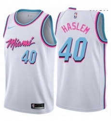 Mens Nike Miami Heat 40 Udonis Haslem Swingman White NBA Jersey City Edition Mens Nike Miami Heat 40 Udonis Haslem Swingman White NBA Jersey City Edition