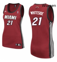 Womens Adidas Miami Heat 21 Hassan Whiteside Authentic Red Alternate NBA Jersey Womens Adidas Miami Heat 21 Hassan Whiteside Authentic Red Alternate NBA Jersey
