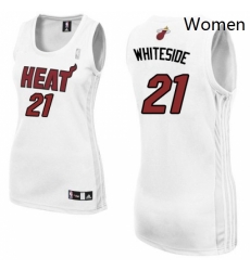 Womens Adidas Miami Heat 21 Hassan Whiteside Authentic White Home NBA Jersey Womens Adidas Miami Heat 21 Hassan Whiteside Authentic White Home NBA Jersey