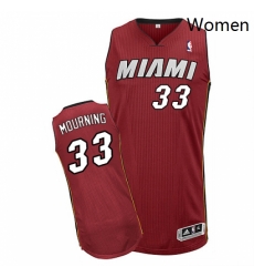 Womens Adidas Miami Heat 33 Alonzo Mourning Authentic Red Alternate NBA Jersey Womens Adidas Miami Heat 33 Alonzo Mourning Authentic Red Alternate NBA Jersey