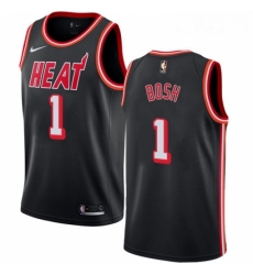 Womens Nike Miami Heat 1 Chris Bosh Swingman Black Black Fashion Hardwood Classics NBA Jersey Womens Nike Miami Heat 1 Chris Bosh Swingman Black Black Fashion Hardwood Classics NBA Jersey