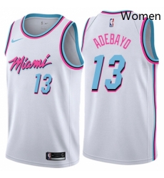 Womens Nike Miami Heat 13 Edrice Adebayo Swingman White NBA Jersey City Edition Womens Nike Miami Heat 13 Edrice Adebayo Swingman White NBA Jersey City Edition
