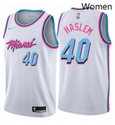 Womens Nike Miami Heat 40 Udonis Haslem Swingman White NBA Jersey City Edition Womens Nike Miami Heat 40 Udonis Haslem Swingman White NBA Jersey City Edition