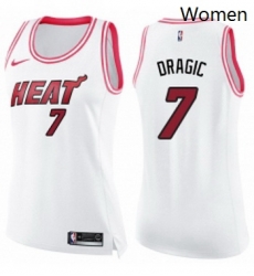 Womens Nike Miami Heat 7 Goran Dragic Swingman WhitePink Fashion NBA Jersey Womens Nike Miami Heat 7 Goran Dragic Swingman WhitePink Fashion NBA Jersey