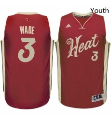Youth Adidas Miami Heat 3 Dwyane Wade Authentic Red 2015 16 Christmas Day NBA Jersey Youth Adidas Miami Heat 3 Dwyane Wade Authentic Red 2015 16 Christmas Day NBA Jersey
