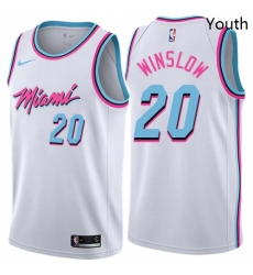 Youth Nike Miami Heat 20 Justise Winslow Swingman White NBA Jersey City Edition Youth Nike Miami Heat 20 Justise Winslow Swingman White NBA Jersey City Edition