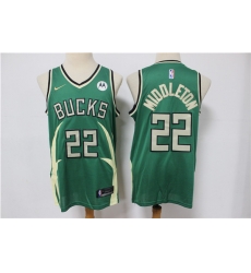 Men Milwaukee Bucks 22 Khris Middleton Green Stitched Jersey Men Milwaukee Bucks 22 Khris Middleton Green Stitched Jersey